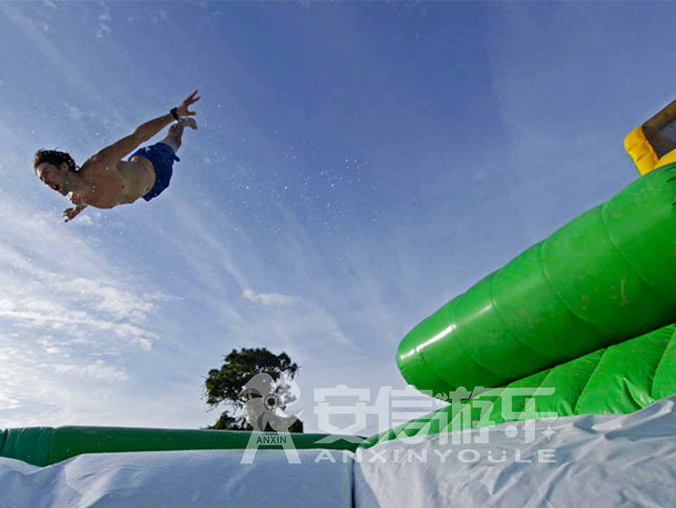 Giant inflatable water slide