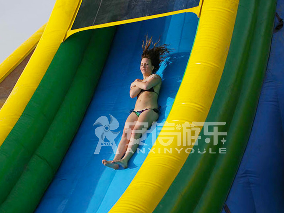 Giant inflatable water slide