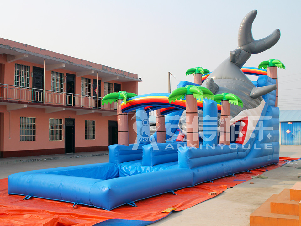 Giant inflatable water slide