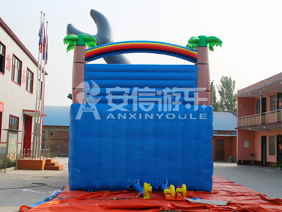 Giant inflatable water slide