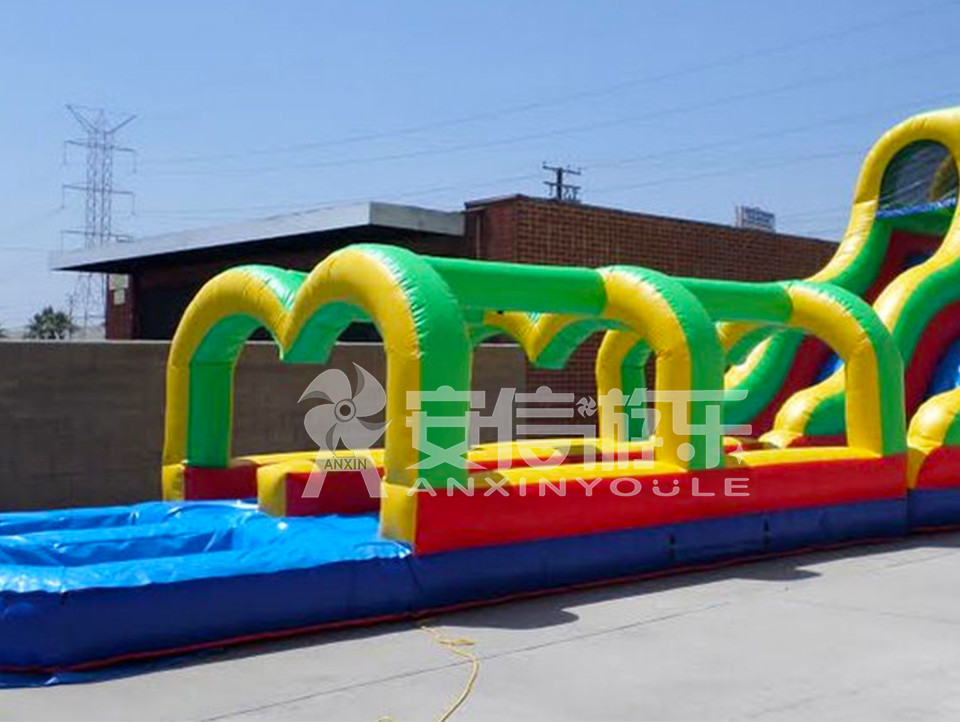 Giant inflatable water slide