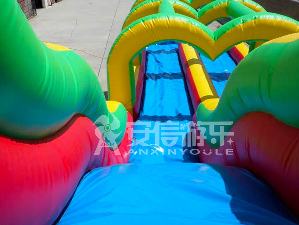 Giant inflatable water slide