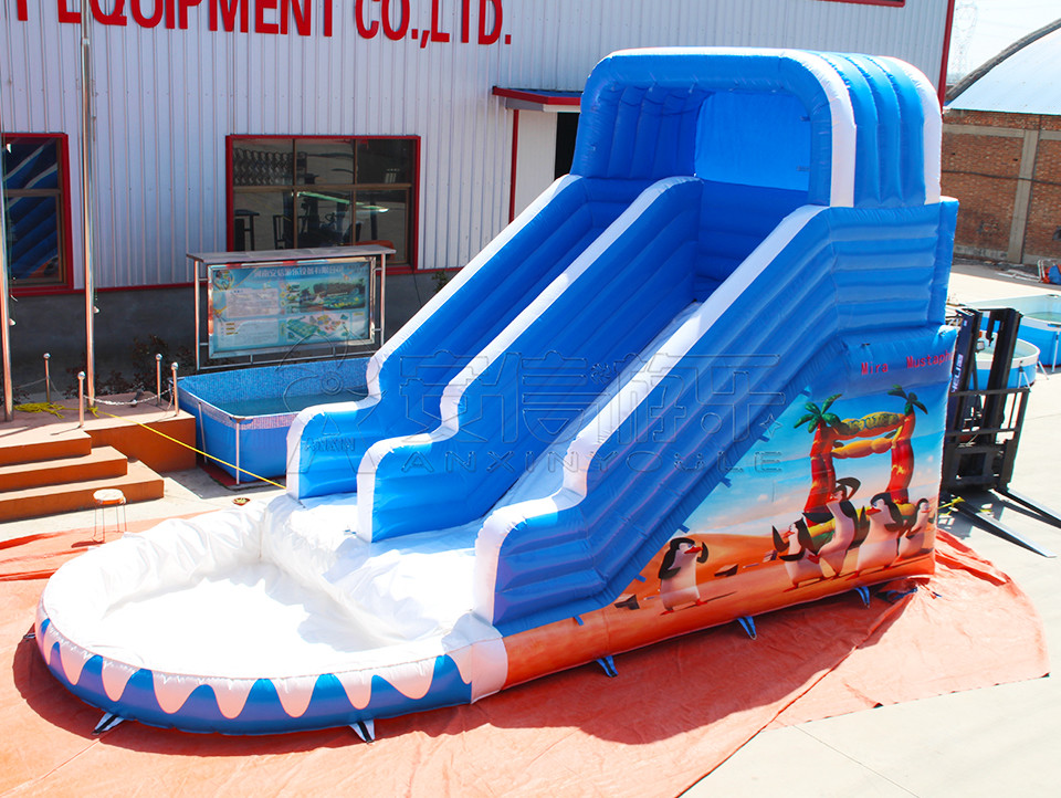 Giant inflatable water slide