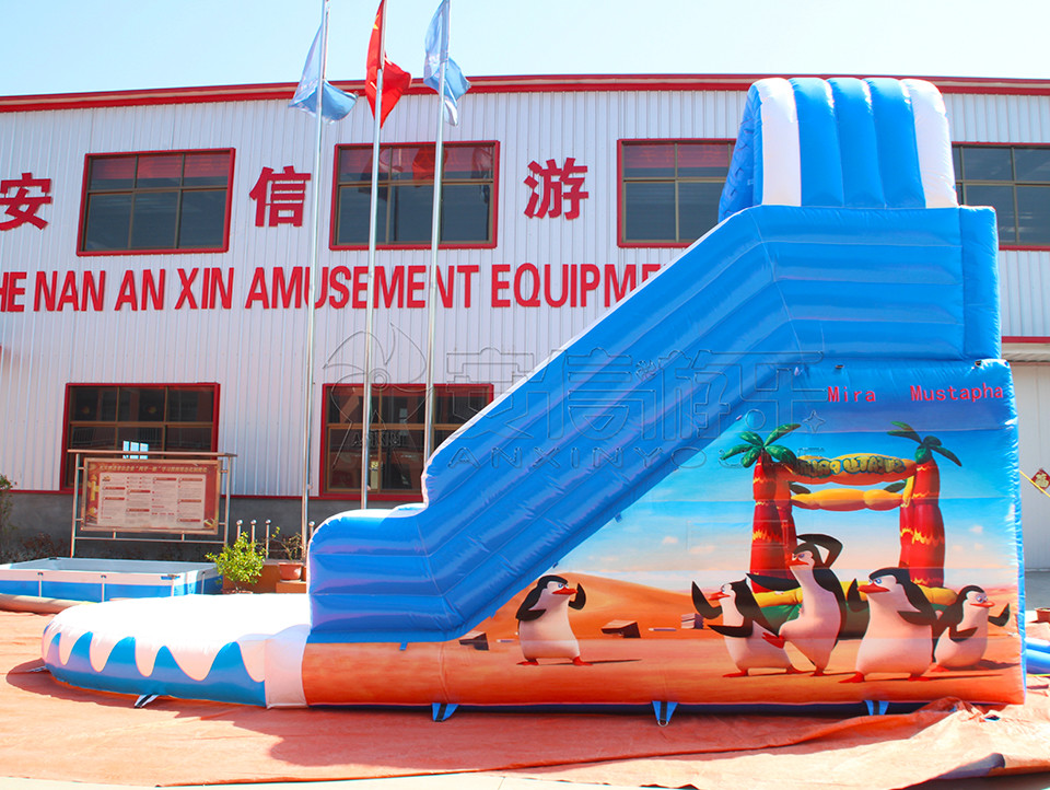 Giant inflatable water slide