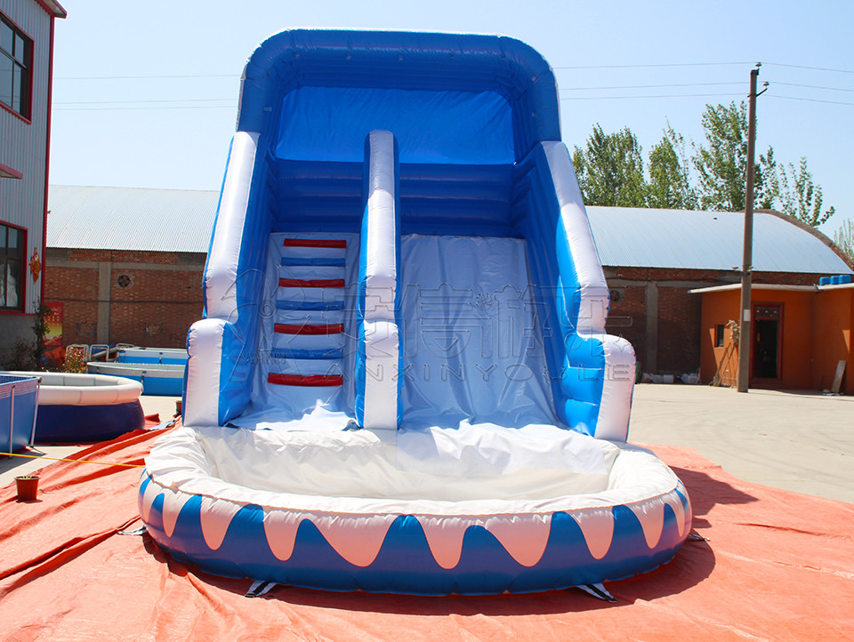 Giant inflatable water slide