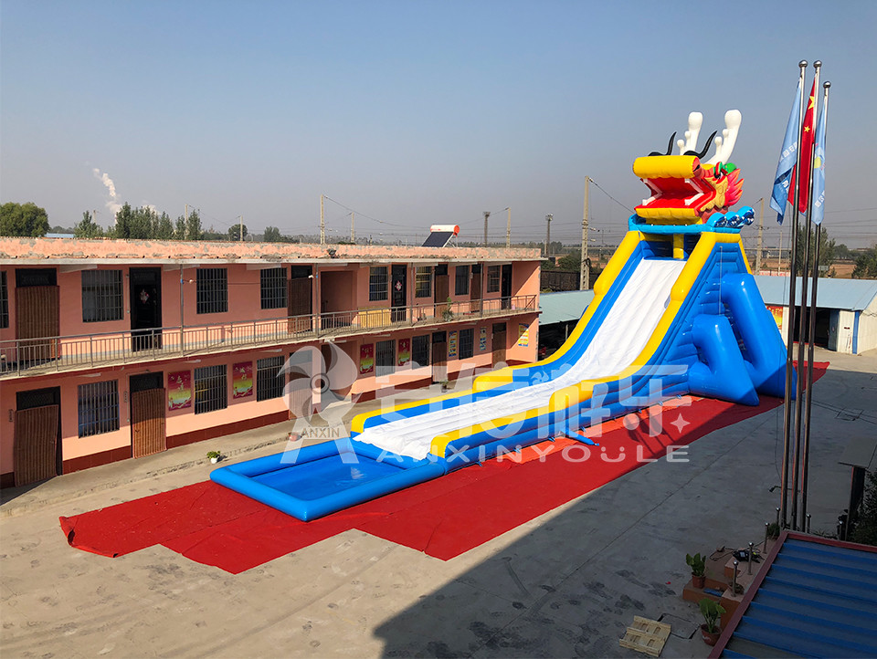 Giant inflatable water slide