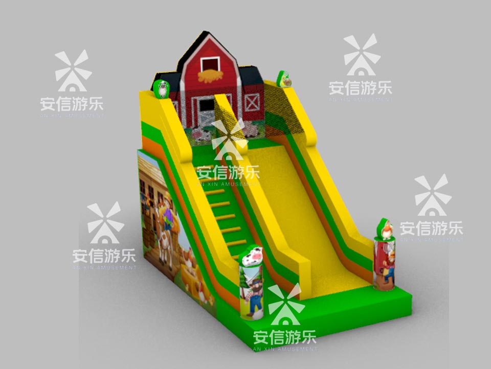 Inflatable dry Slide with Car Model