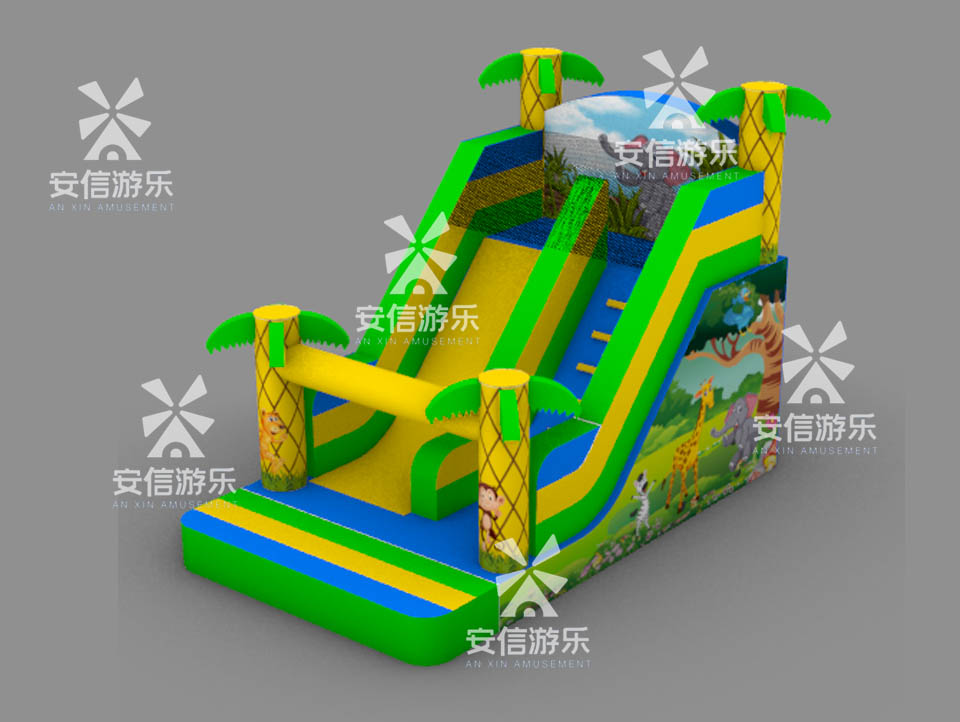 Inflatable dry Slide with Car Model