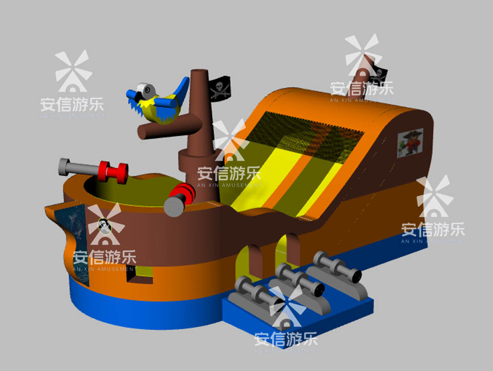 Inflatable dry Slide with Car Model