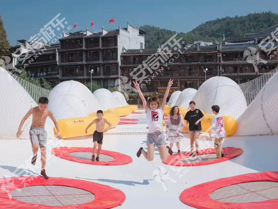 Trampoline bridge