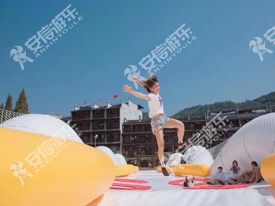 Trampoline bridge