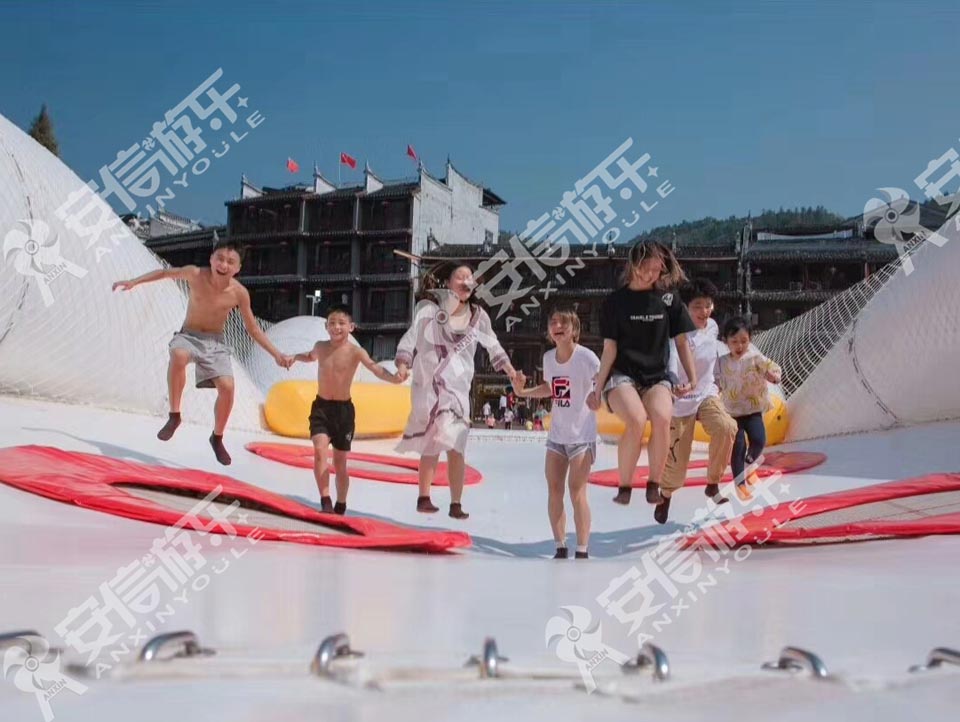 Trampoline bridge