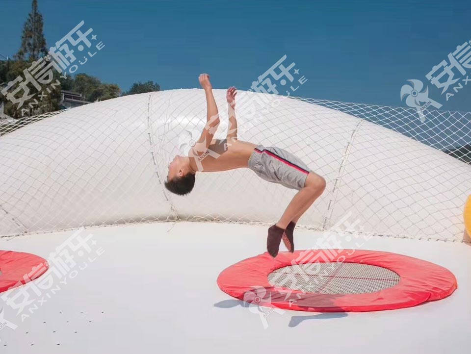 Trampoline bridge