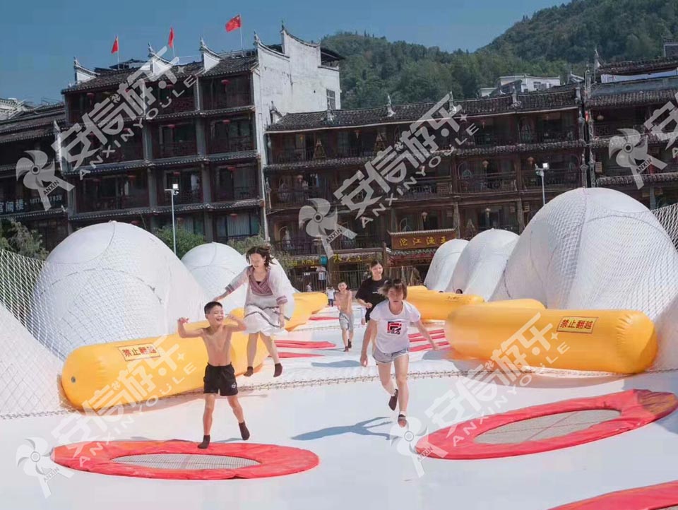 Trampoline bridge