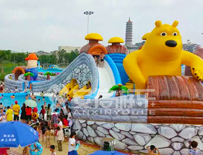 ANXIN Inflatable obstacle course floating mobile water park