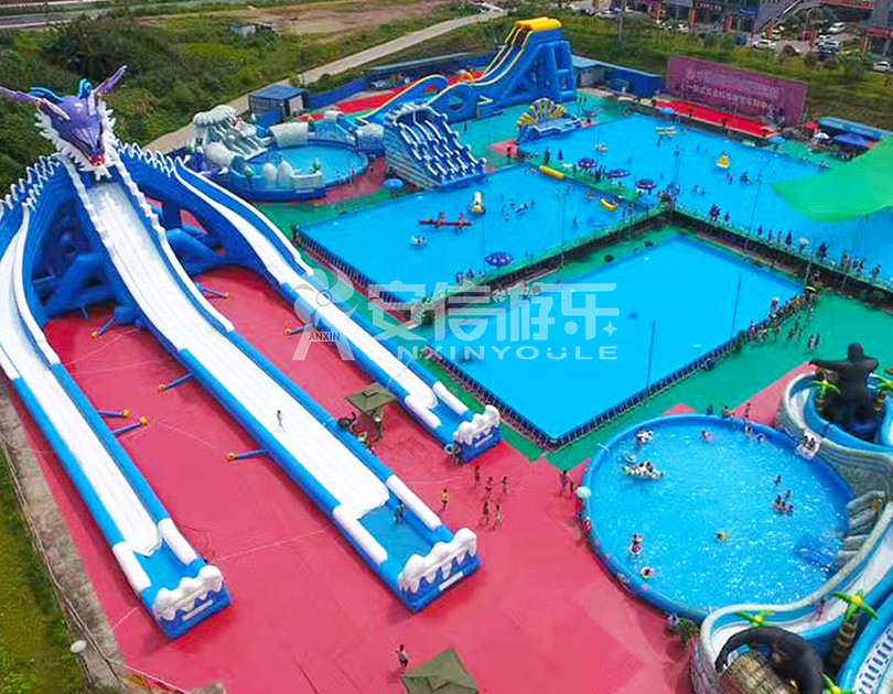 ANXIN Inflatable obstacle course floating mobile water park