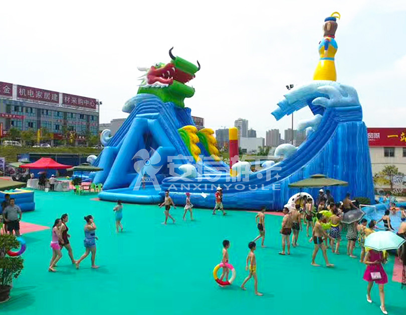 ANXIN Inflatable obstacle course floating mobile water park