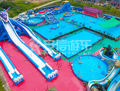 ANXIN Inflatable obstacle course floating mobile water park