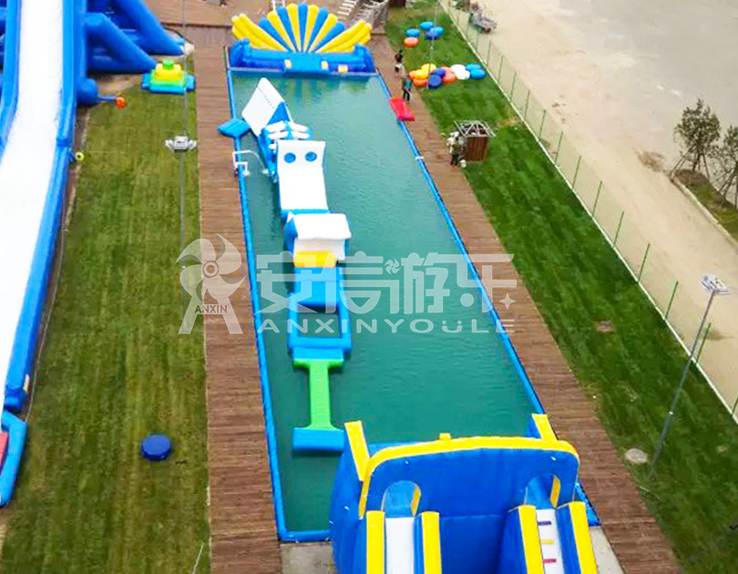 ANXIN Inflatable obstacle course floating mobile water park