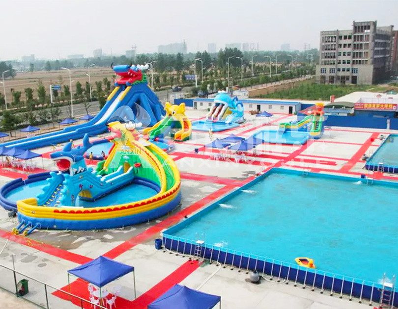 ANXIN Inflatable obstacle course floating mobile water park