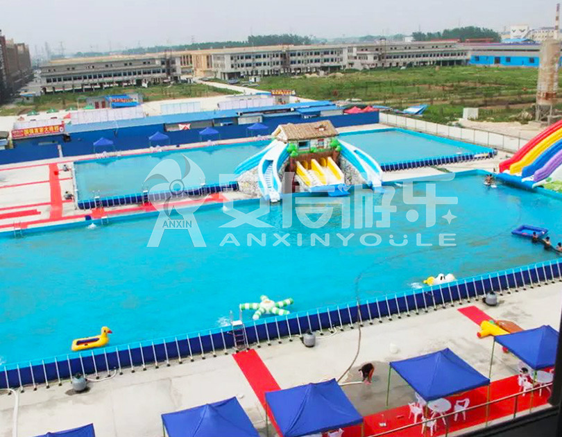 ANXIN Inflatable obstacle course floating mobile water park