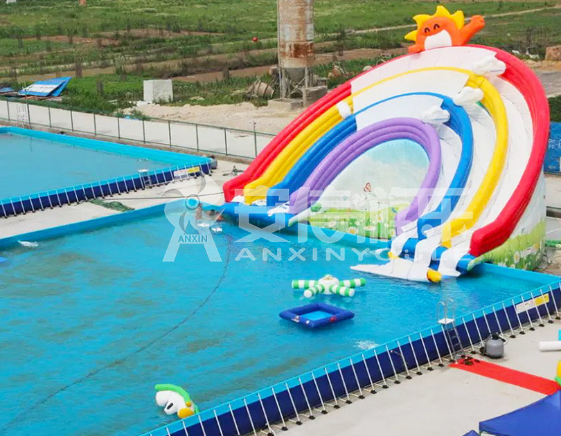 ANXIN Inflatable obstacle course floating mobile water park