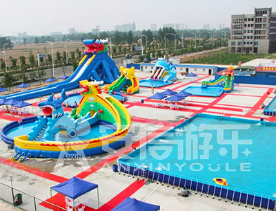 ANXIN Inflatable obstacle course floating mobile water park