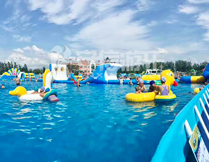 ANXIN Inflatable obstacle course floating mobile water park