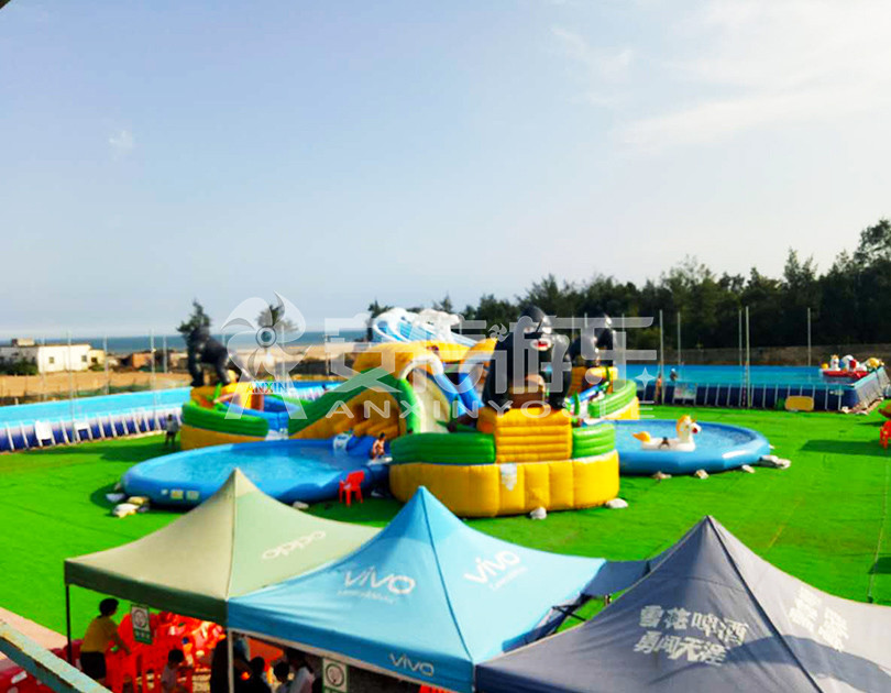 ANXIN Inflatable obstacle course floating mobile water park