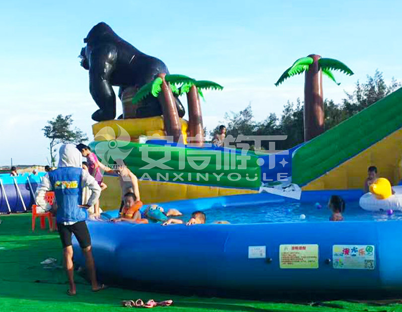 ANXIN Inflatable obstacle course floating mobile water park