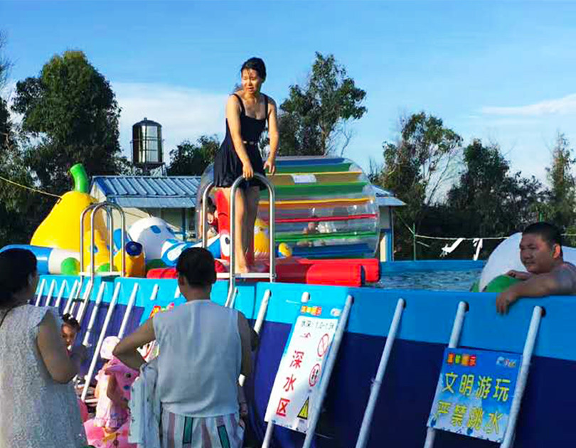 ANXIN Inflatable obstacle course floating mobile water park