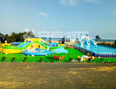 ANXIN Inflatable obstacle course floating mobile water park