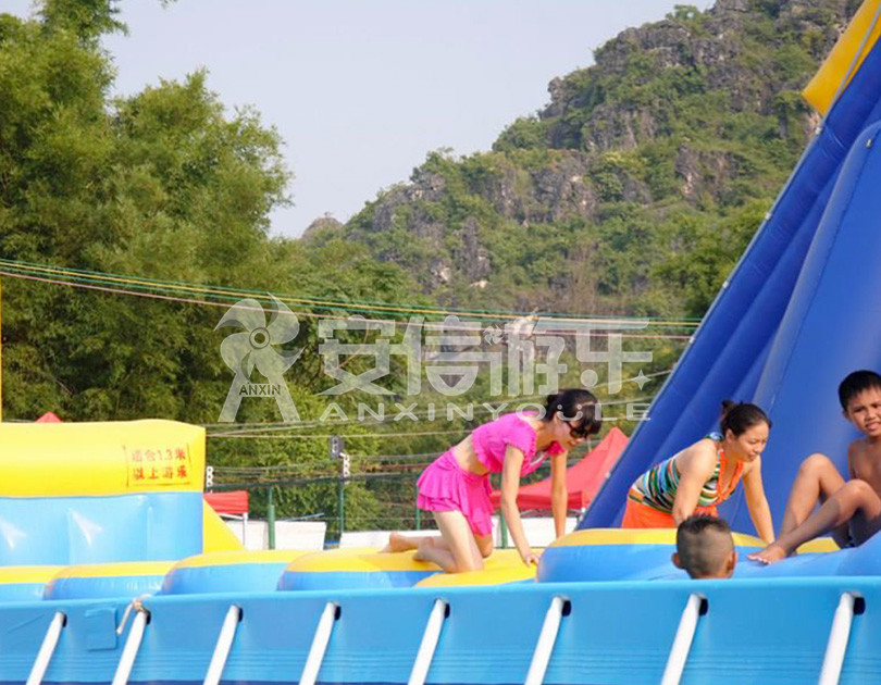 ANXIN Inflatable obstacle course floating mobile water park