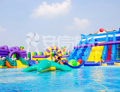 ANXIN Inflatable obstacle course floating mobile water park