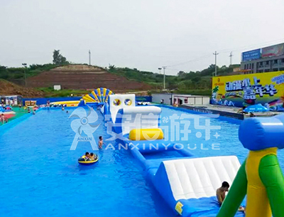 ANXIN Inflatable obstacle course floating mobile water park