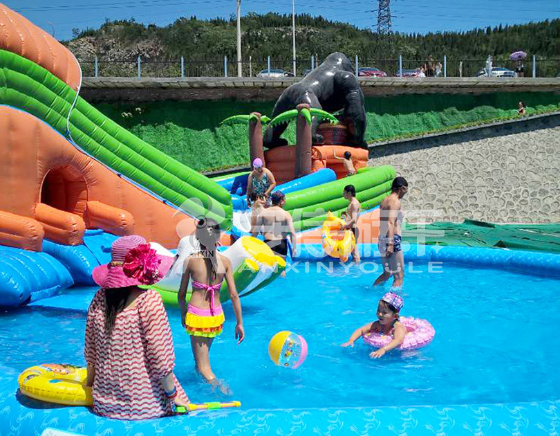 ANXIN Inflatable obstacle course floating mobile water park