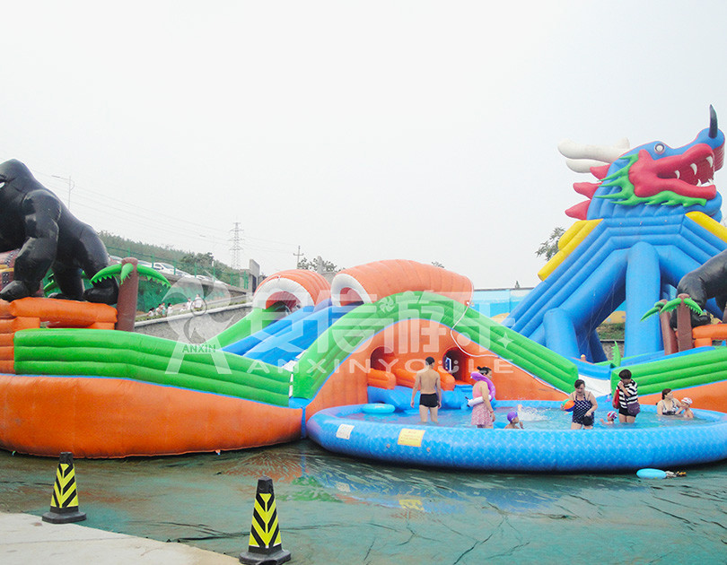 ANXIN Inflatable obstacle course floating mobile water park