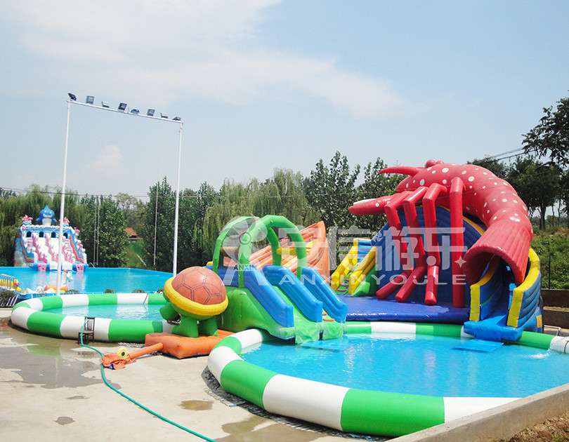 ANXIN Inflatable obstacle course floating mobile water park