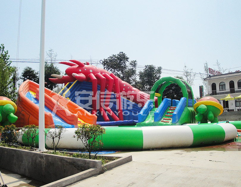 ANXIN Inflatable obstacle course floating mobile water park