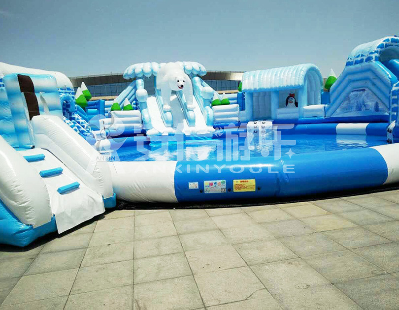 ANXIN Inflatable obstacle course floating mobile water park