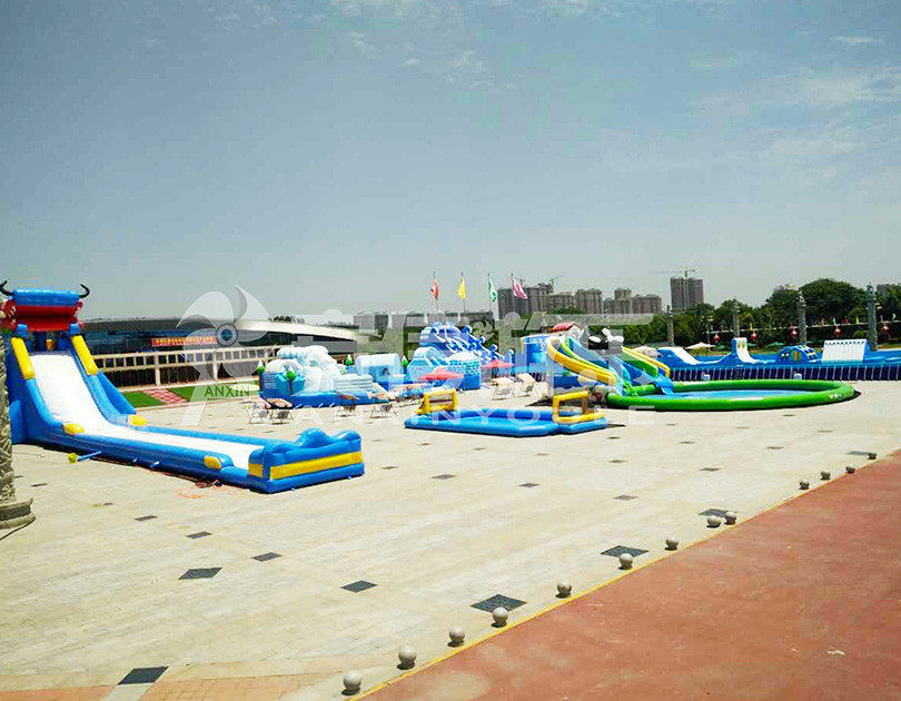 ANXIN Inflatable obstacle course floating mobile water park