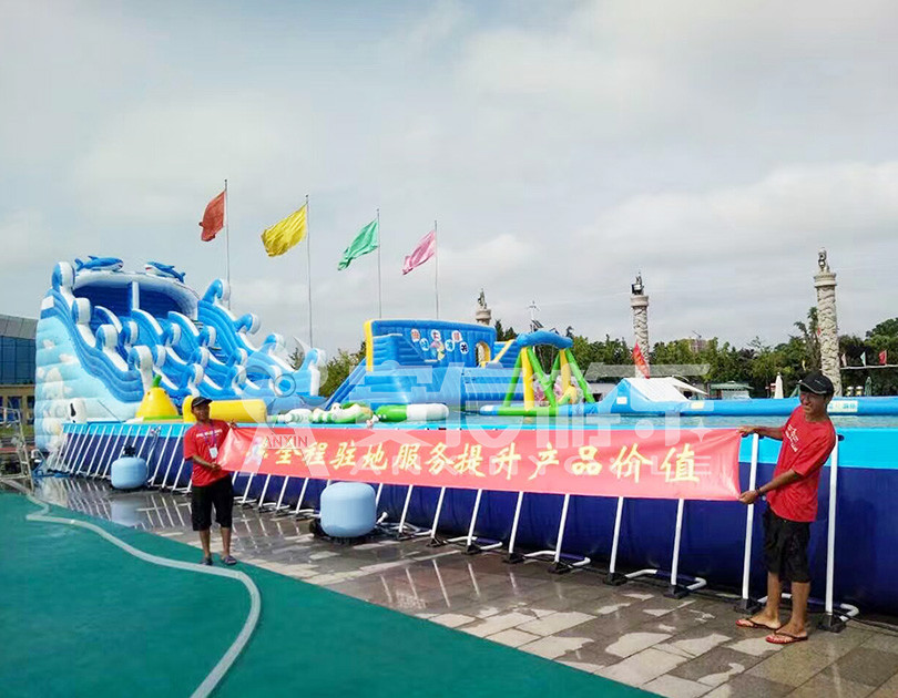 ANXIN Inflatable obstacle course floating mobile water park