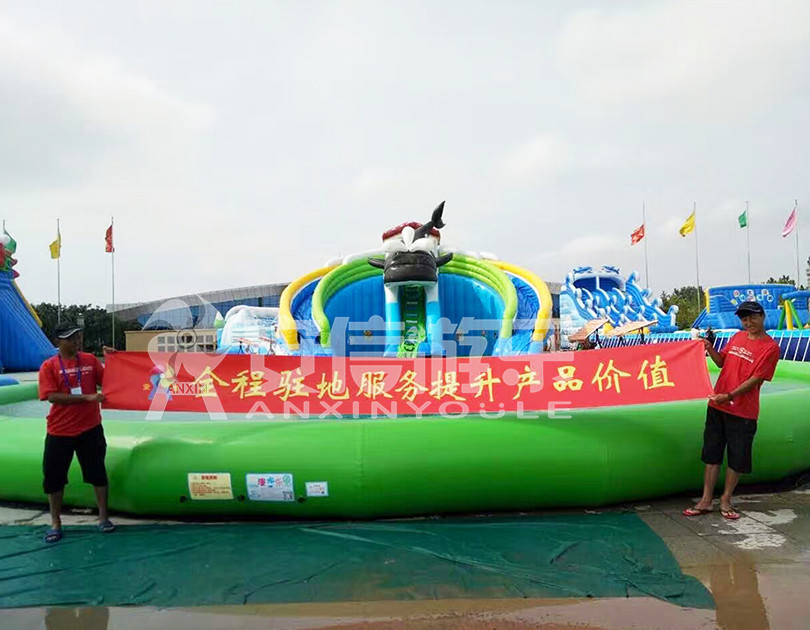 ANXIN Inflatable obstacle course floating mobile water park