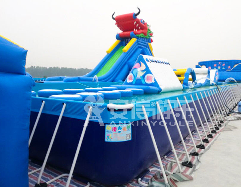 ANXIN Inflatable obstacle course floating mobile water park