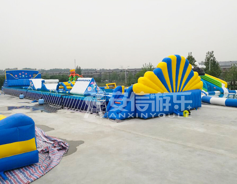 ANXIN Inflatable obstacle course floating mobile water park