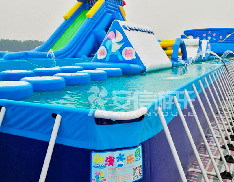 ANXIN Inflatable obstacle course floating mobile water park