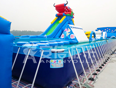 ANXIN Inflatable obstacle course floating mobile water park