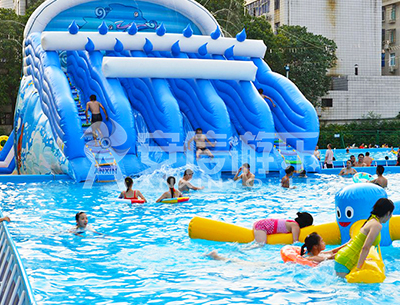 ANXIN Inflatable obstacle course floating mobile water park