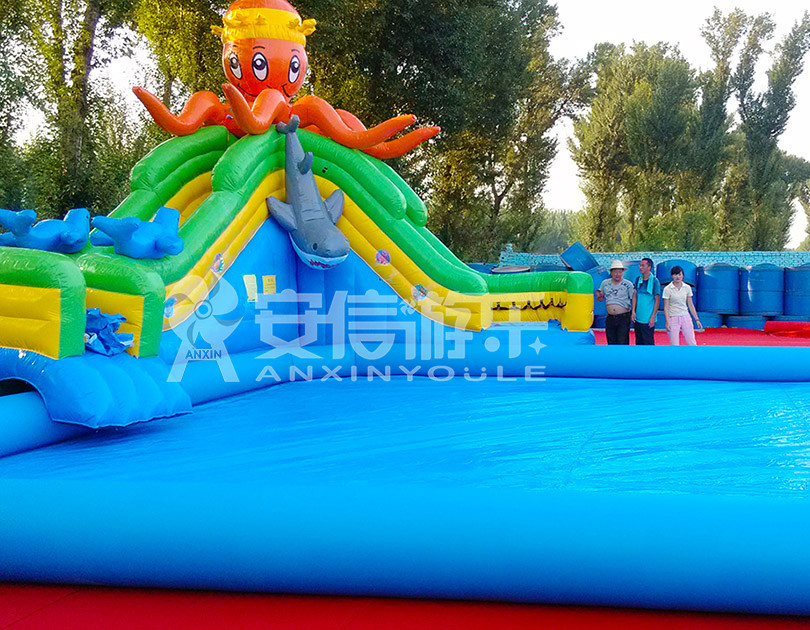 ANXIN Inflatable obstacle course floating mobile water park