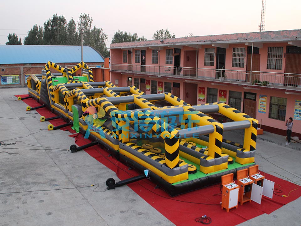 Inflatable Obstacle Course with Mechanical Elements